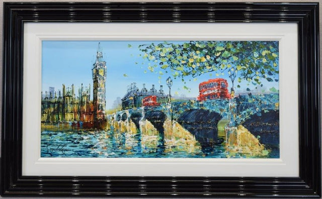 london in motion framed original by artist simon wright
