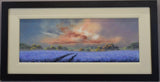 stillness in blue framaed original by artist allan morgan