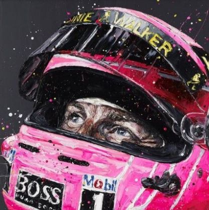 Picture of Pink for Papa- Hand Embellished Canvas