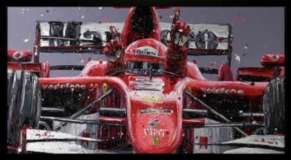 Picture of Schumi Last Win- Hand Embellished Canvas